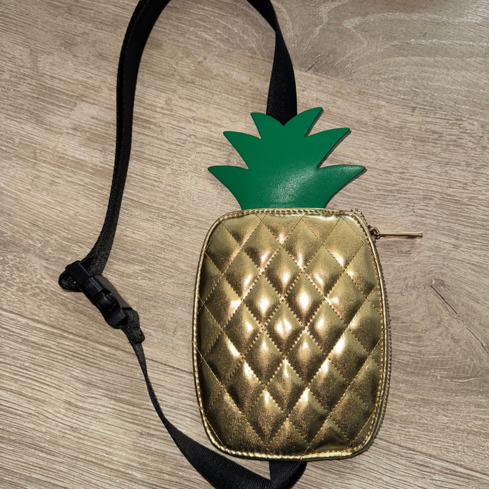 Gold Pineapple Crossbody Bag
